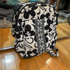 MINI Black and white Vera Bradley backpack